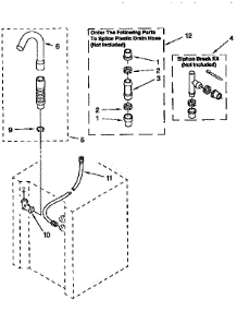 Washer Water System parts for Kenmore Washer Dryer Combo 110.98575120 (11098575120, 110 98575120) from AppliancePartsPros.com