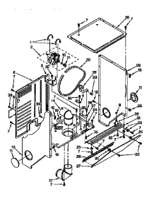 Dryer Cabinet And Motor Parts parts for Kenmore Washer Dryer Combo 110.98575800 (11098575800, 110 98575800) from AppliancePartsPros.com