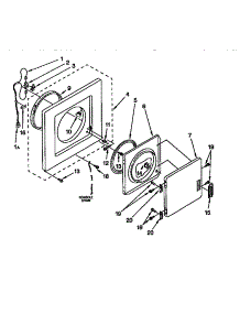 Dryer Front Panel And Door Parts parts for Kenmore Washer Dryer Combo 110.98575800 (11098575800, 110 98575800) from AppliancePartsPros.com