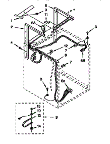 Dryer Support And Washer Parts Cabinet Harness Parts parts for Kenmore Washer Dryer Combo 110.98575800 (11098575800, 110 98575800) from AppliancePartsPros.com