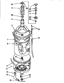 Tub And Basket parts for Kenmore Washer Dryer Combo 110.98575810 (11098575810, 110 98575810) from AppliancePartsPros.com