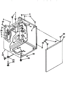 Washer Cabinet parts for Kenmore Washer Dryer Combo 110.98575810 (11098575810, 110 98575810) from AppliancePartsPros.com