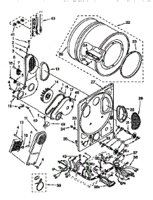 Dryer Bulkhead parts for Kenmore Washer Dryer Combo 110.98575810 (11098575810, 110 98575810) from AppliancePartsPros.com
