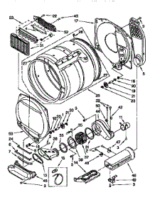 Dryer Bulkhead parts for Kenmore Washer Dryer Combo 110.98576200 (11098576200, 110 98576200) from AppliancePartsPros.com