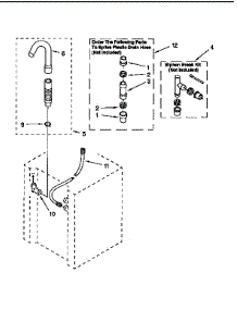 Washer Water System parts for Kenmore Washer Dryer Combo 110.98576400 (11098576400, 110 98576400) from AppliancePartsPros.com