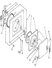 Dryer Front Panel And Door parts for Kenmore Washer Dryer Combo 110.98618100 (11098618100, 110 98618100) from AppliancePartsPros.com