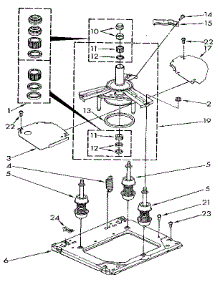 Machine Base parts for Kenmore Washer Dryer Combo 110.98618100 (11098618100, 110 98618100) from AppliancePartsPros.com