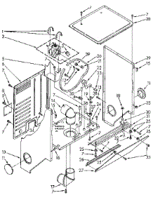 Dryer Cabinet And Motor parts for Kenmore Washer Dryer Combo 110.98618800 (11098618800, 110 98618800) from AppliancePartsPros.com