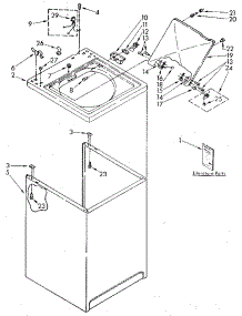 Top And Cabinet parts for Kenmore Washer 110.81860300 (11081860300, 110 81860300) from AppliancePartsPros.com