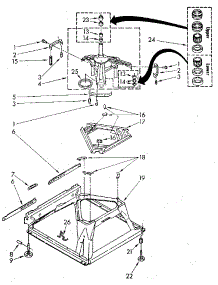 Machine Base parts for Kenmore Washer 110.81860300 (11081860300, 110 81860300) from AppliancePartsPros.com
