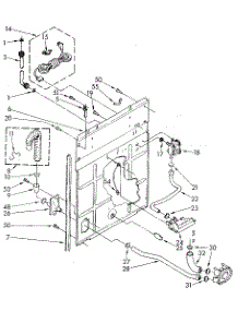 Rear Panel parts for Kenmore Washer 110.81860710 (11081860710, 110 81860710) from AppliancePartsPros.com