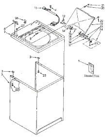 Top And Cabinet parts for Kenmore Washer 110.81862720 (11081862720, 110 81862720) from AppliancePartsPros.com
