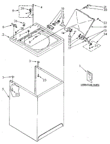 Top And Cabinet parts for Kenmore Washer 110.81863110 (11081863110, 110 81863110) from AppliancePartsPros.com