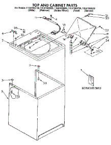 Top And Cabinet Parts parts for Kenmore Washer 110.81863130 (11081863130, 110 81863130) from AppliancePartsPros.com