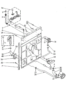 Rear Panel parts for Kenmore Washer 110.81863310 (11081863310, 110 81863310) from AppliancePartsPros.com