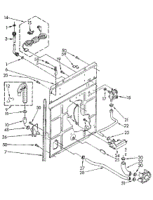 Rear Panel parts for Kenmore Washer 110.81863620 (11081863620, 110 81863620) from AppliancePartsPros.com