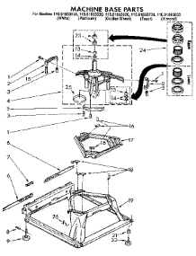 Machine Base parts for Kenmore Washer 110.81863630 (11081863630, 110 81863630) from AppliancePartsPros.com