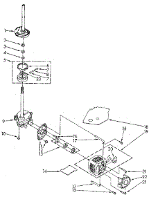 Brake, Clutch, Gearcase, Motor And Pump parts for Kenmore Washer 110.81863720 (11081863720, 110 81863720) from AppliancePartsPros.com
