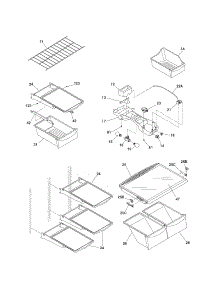 Shelves parts for Kenmore Refrigerator 253.74173402 (25374173402, 253 74173402) from AppliancePartsPros.com