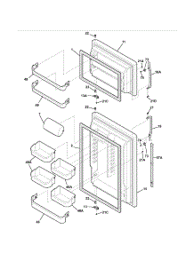 Door parts for Kenmore Refrigerator 253.74183400 (25374183400, 253 74183400) from AppliancePartsPros.com