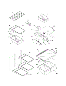 Shelves parts for Kenmore Refrigerator 253.74183405 (25374183405, 253 74183405) from AppliancePartsPros.com