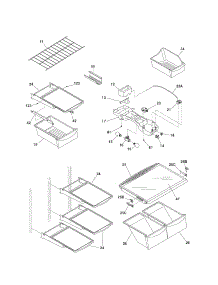 Shelves parts for Kenmore Refrigerator 253.74184403 (25374184403, 253 74184403) from AppliancePartsPros.com