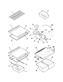 Shelves parts for Kenmore Refrigerator 253.74192402 (25374192402, 253 74192402) from AppliancePartsPros.com
