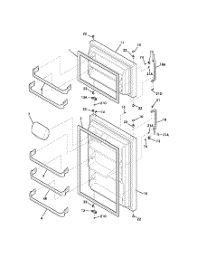 Door parts for Kenmore Refrigerator 253.74192406 (25374192406, 253 74192406) from AppliancePartsPros.com