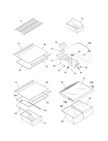 Shelves parts for Kenmore Refrigerator 253.7419240K (2537419240K, 253 7419240K) from AppliancePartsPros.com