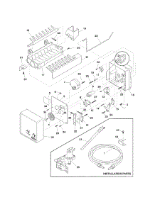Ice Maker parts for Kenmore Refrigerator 253.7419240K (2537419240K, 253 7419240K) from AppliancePartsPros.com