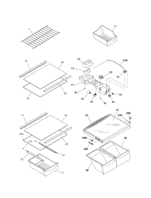 Shelves parts for Kenmore Refrigerator 253.7419240N (2537419240N, 253 7419240N) from AppliancePartsPros.com