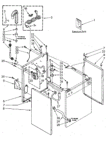 Rear And Side Panel parts for Kenmore Washer 110.84418300 (11084418300, 110 84418300) from AppliancePartsPros.com