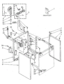 Rear And Side Panel Parts parts for Kenmore Washer 110.84419100 (11084419100, 110 84419100) from AppliancePartsPros.com