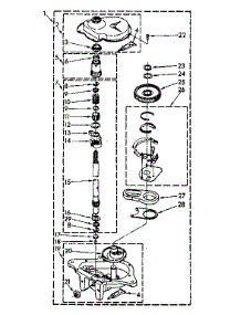 Gearcase Parts parts for Kenmore Washer 110.84419100 (11084419100, 110 84419100) from AppliancePartsPros.com