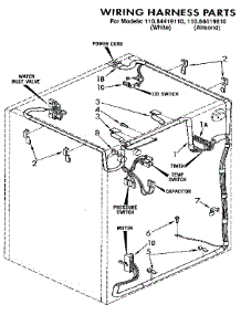 Wiring Harness parts for Kenmore Washer 110.84419110 (11084419110, 110 84419110) from AppliancePartsPros.com