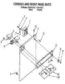 Console And Front Panel parts for Kenmore Washer 110.84419110 (11084419110, 110 84419110) from AppliancePartsPros.com