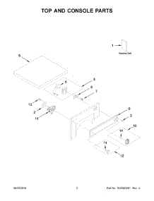 Top And Console Parts parts for Kenmore Dryer 110.84422610 (11084422610, 110 84422610) from AppliancePartsPros.com