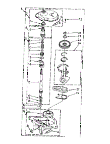 Gearcase Parts parts for Kenmore Washer 110.84670800 (11084670800, 110 84670800) from AppliancePartsPros.com