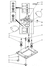 Machine Base parts for Kenmore Washer 110.84671700 (11084671700, 110 84671700) from AppliancePartsPros.com