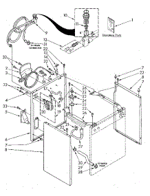 Rear And Side Panel parts for Kenmore Washer 110.84671800 (11084671800, 110 84671800) from AppliancePartsPros.com