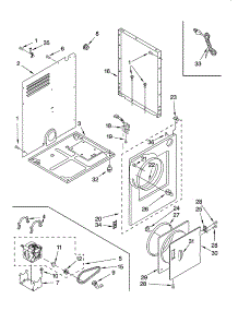 Cabinet Parts parts for Kenmore Dryer 110.84722401 (11084722401, 110 84722401) from AppliancePartsPros.com