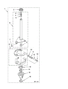 Brake And Drive Tube Parts parts for Kenmore Washer Dryer Combo 110.84762300 (11084762300, 110 84762300) from AppliancePartsPros.com