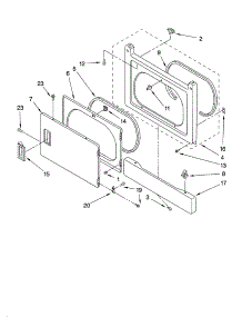 Dryer Front Panel And Door Parts parts for Kenmore Washer Dryer Combo 110.84762301 (11084762301, 110 84762301) from AppliancePartsPros.com
