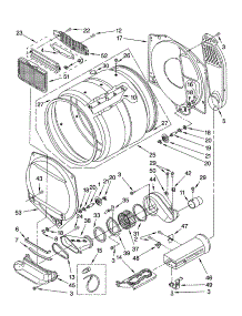 Dryer Bulkhead Parts parts for Kenmore Washer Dryer Combo 110.84764300 (11084764300, 110 84764300) from AppliancePartsPros.com