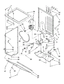 Dryer Cabinet And Motor Parts parts for Kenmore Washer Dryer Combo 110.84764300 (11084764300, 110 84764300) from AppliancePartsPros.com