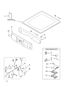 Top And Console Parts parts for Kenmore Dryer 110.84821301 (11084821301, 110 84821301) from AppliancePartsPros.com