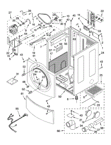 Cabinet Parts parts for Kenmore Dryer 110.84831301 (11084831301, 110 84831301) from AppliancePartsPros.com