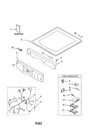 Top And Console parts for Kenmore Dryer 110.84832201 (11084832201, 110 84832201) from AppliancePartsPros.com