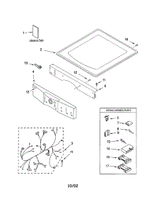 Top And Console parts for Kenmore Dryer 110.84836200 (11084836200, 110 84836200) from AppliancePartsPros.com