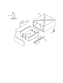 Pedestal parts for Kenmore Dryer 110.84836200 (11084836200, 110 84836200) from AppliancePartsPros.com